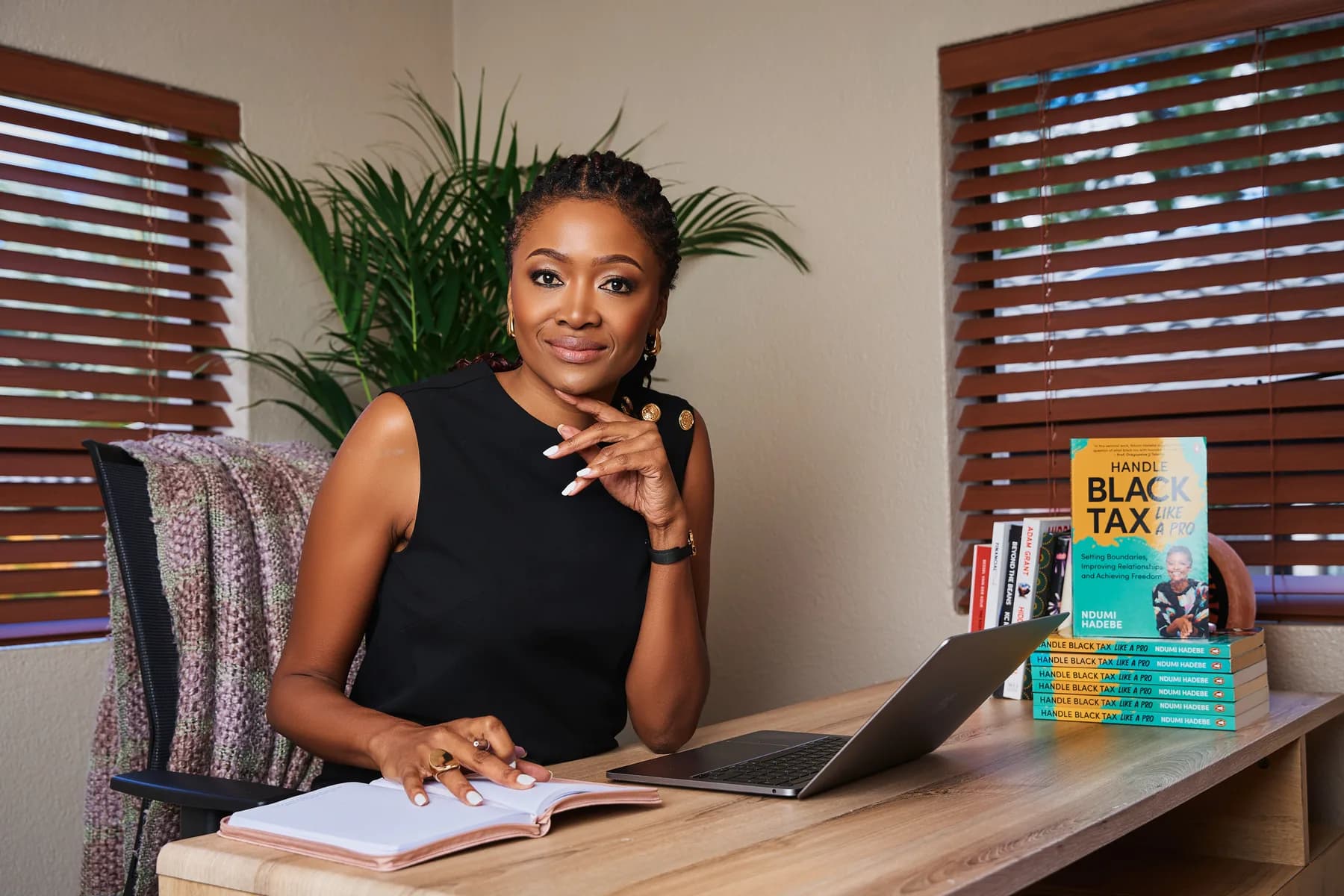 Ndumi Hadebe at her desk